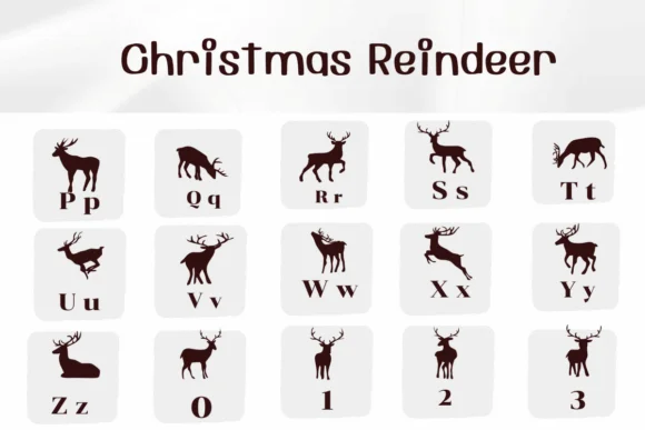 Christmas Reindeer by Ketsarin — Dingbats Font — thumbnail 3
