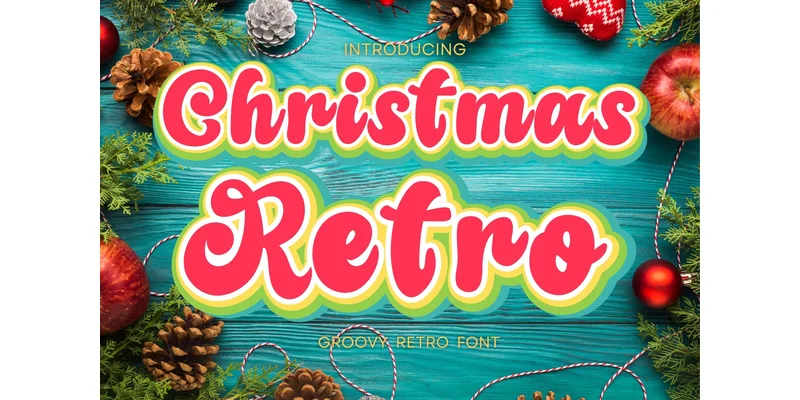 Christmas Retro Font by Pui Art by Pui Art — Display Font