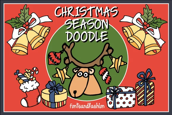 Christmas Season Doodle by Fontsandfashion — Dingbats Font