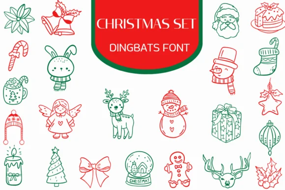Christmas Set by Heartcraft Atelier — Dingbats Font