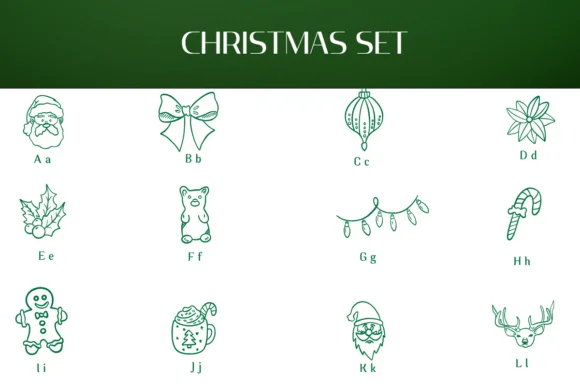 Christmas Set by Heartcraft Atelier — Dingbats Font — thumbnail 2