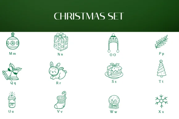 Christmas Set by Heartcraft Atelier — Dingbats Font — thumbnail 3