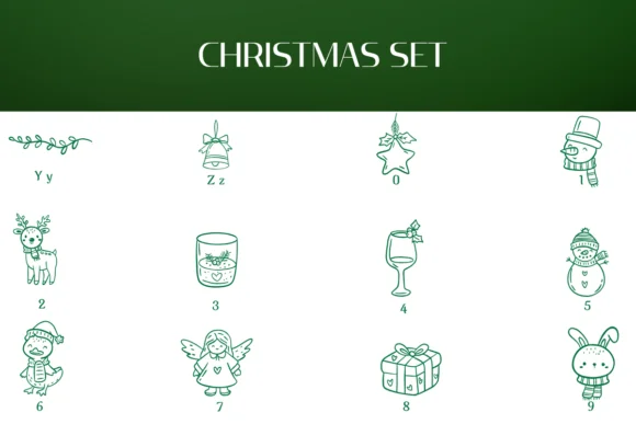 Christmas Set by Heartcraft Atelier — Dingbats Font — thumbnail 4
