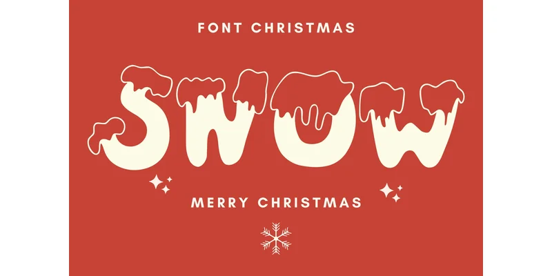 Christmas Snow Font by komsan_ks — Display Font