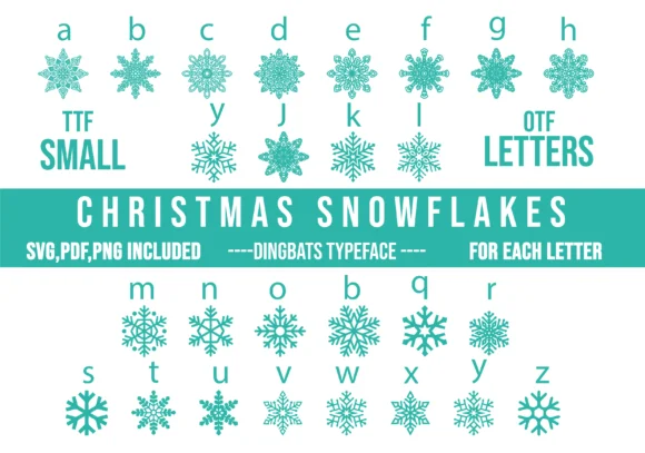 Christmas Snowflakes by Minimalistartstudio — Dingbats Font