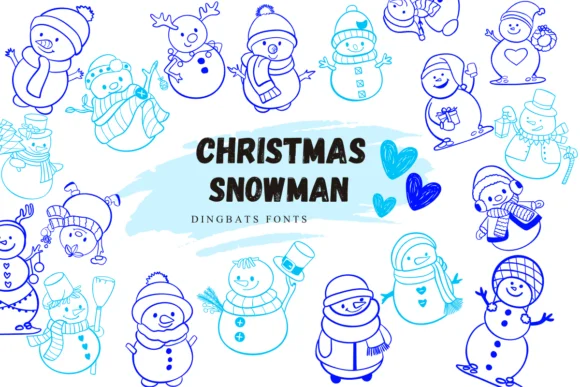 Christmas Snowman by Suphitchaya — Dingbats Font