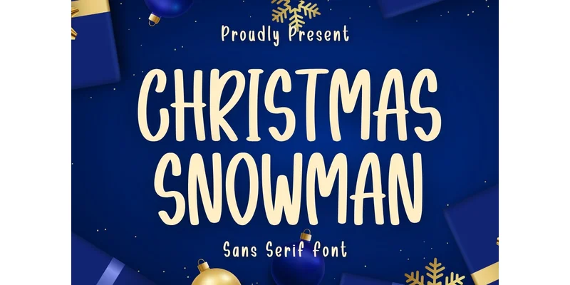 Christmas Snowman Font by Minimalist Eyes — Sans Serif Font