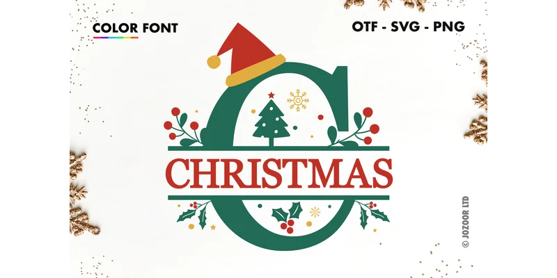 Christmas Split Monogram Font by Jozoor by Jozoor — Decorative Font