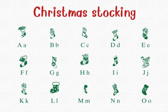 Christmas Stocking by Nongyao — Dingbats Font — thumbnail 2