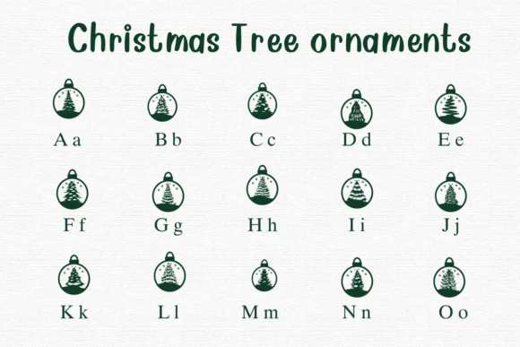 Christmas Tree Ornaments by Nongyao — Dingbats Font — thumbnail 2