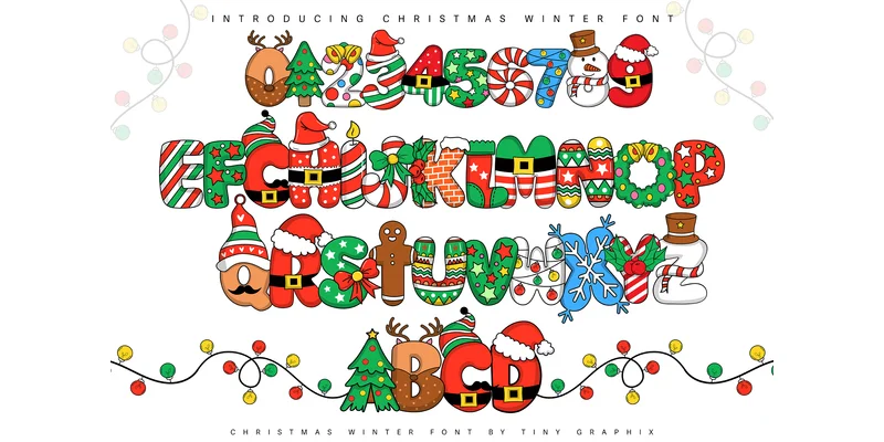 Christmas Winter Font by TINY GRAPHIX by TINY GRAPHIX — Color Fonts Font