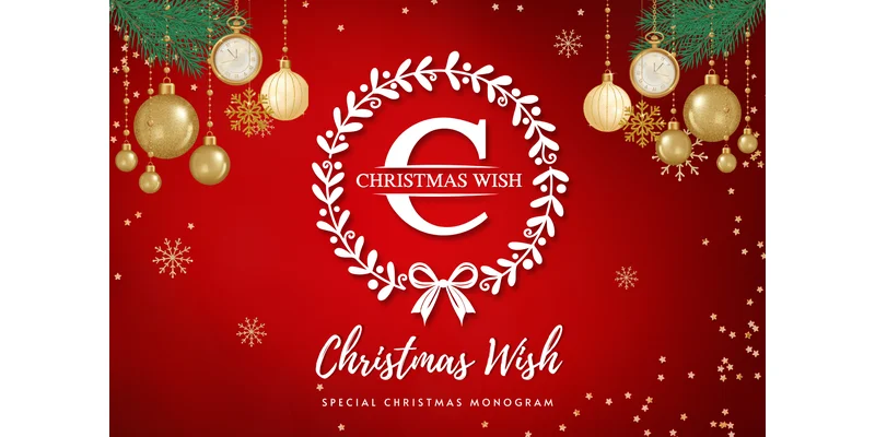 Christmas Wish Monogram Font by Pui Art by Pui Art — Decorative Font