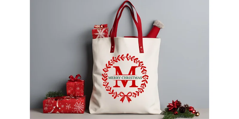 Christmas Wish Monogram Font by Pui Art by Pui Art — Decorative Font — thumbnail 2