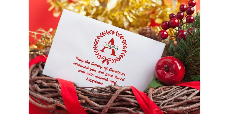 Christmas Wish Monogram Font by Pui Art by Pui Art — Decorative Font — thumbnail 5