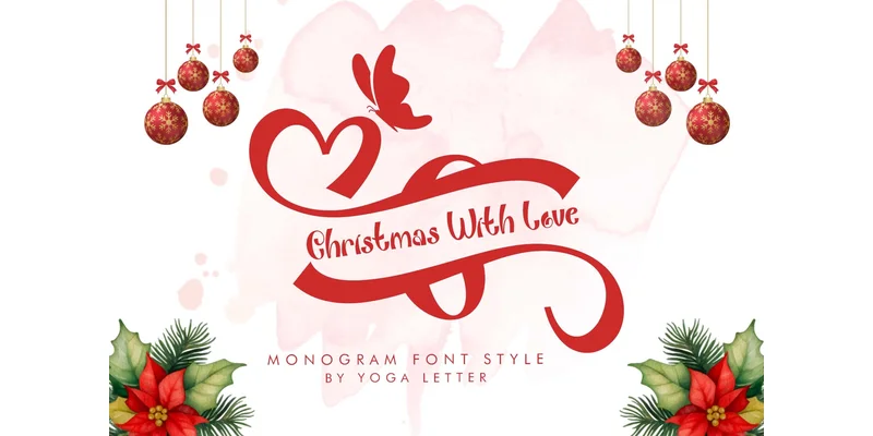 Christmas with Love Font by yogaletter6 by yogaletter6 — Decorative Font