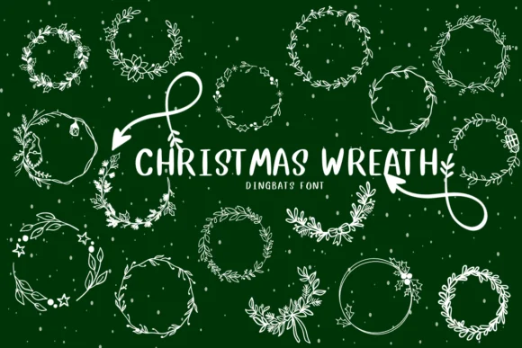 Christmas Wreath by CHANOK — Dingbats Font