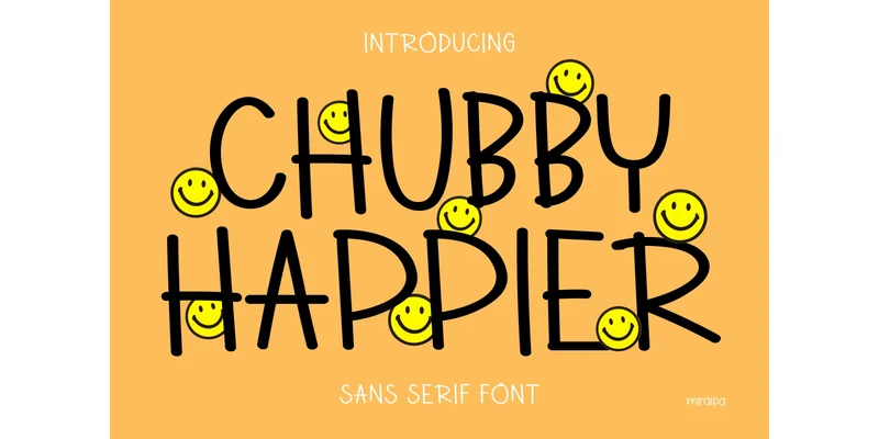 Chubby Happier Font by miraipa — Sans Serif Font
