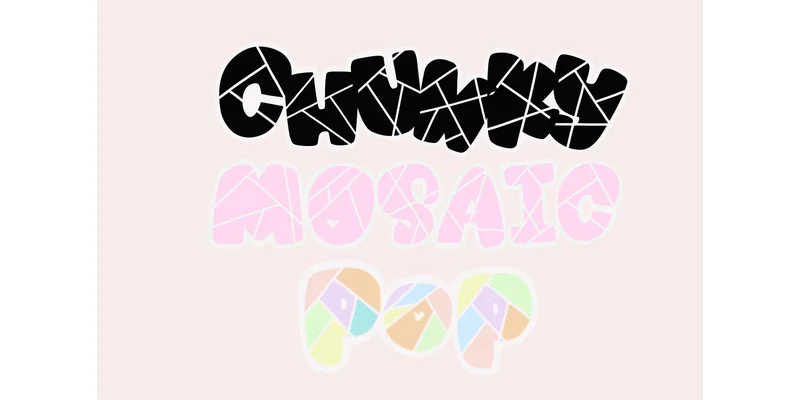 Chunky Pop Mosaic Font by PeamCreations by PeamCreations — Decorative Font