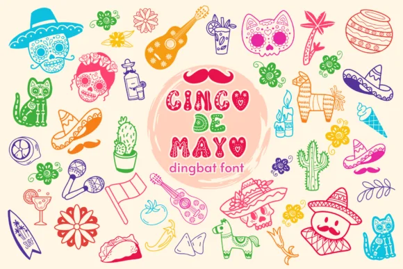 Cinco De Mayo by Pui Art — Dingbats Font