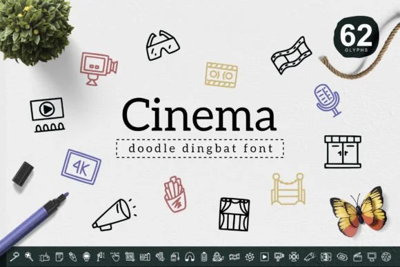 Cinema by YandiDesigns — Dingbats Font