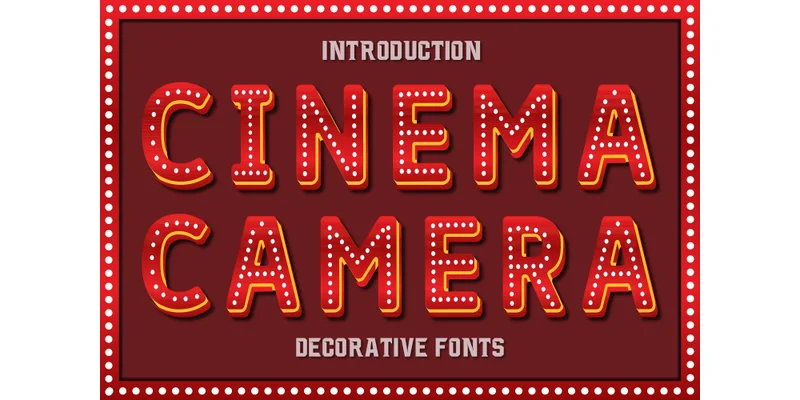 Cinema Camera Font by Quirkify — Color Fonts Font