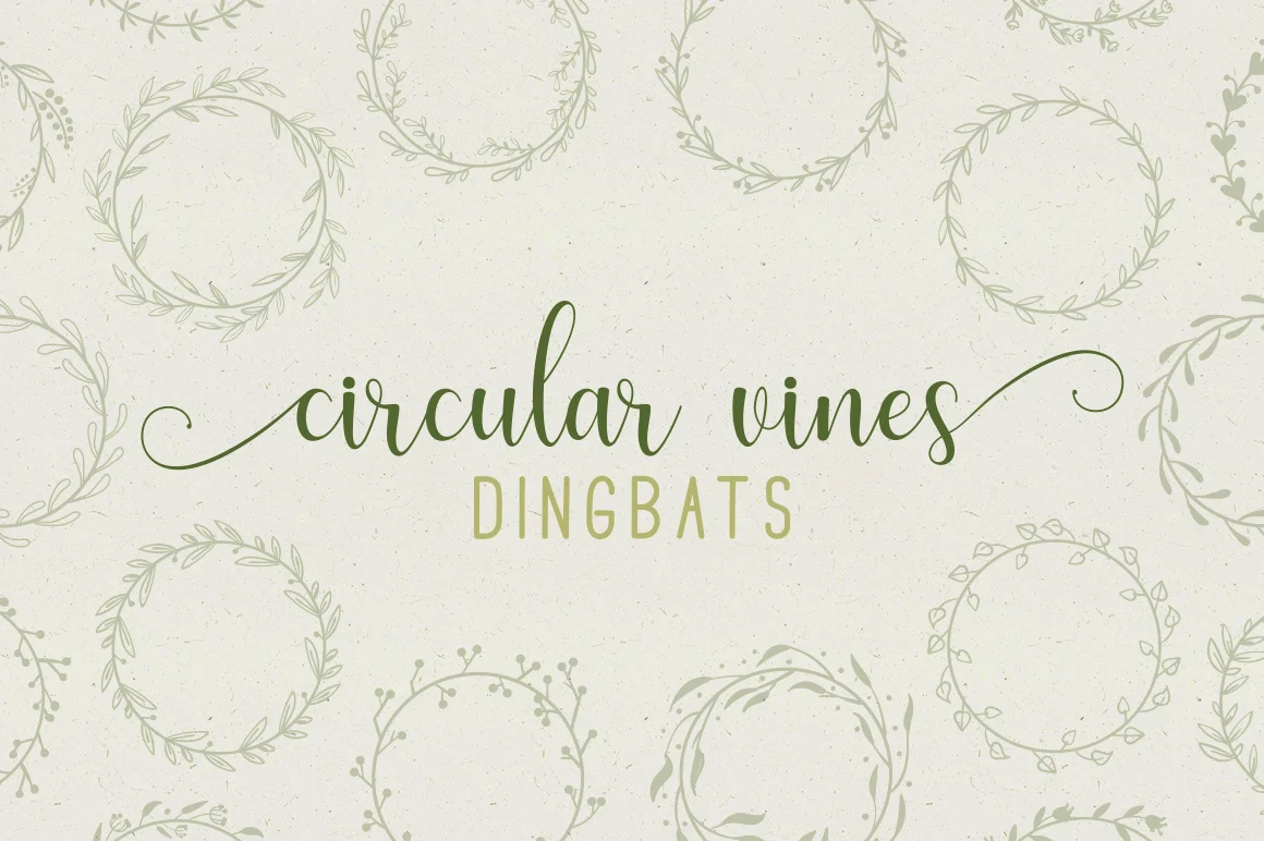 Circular Vines Dingbat by Creative Fabrica Fonts — Dingbats Font