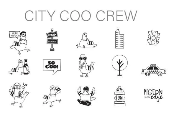 City Coo Crew Dingbats by Illustration Ink — Dingbats Font