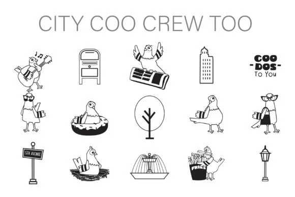 City Coo Crew Too Dingbats by Illustration Ink — Dingbats Font