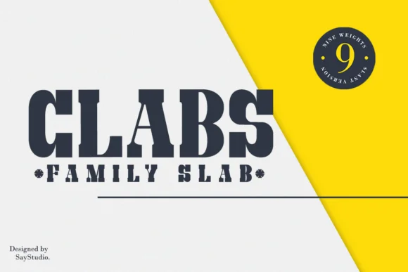 Clabs by SayStudio — Slab Serif Font