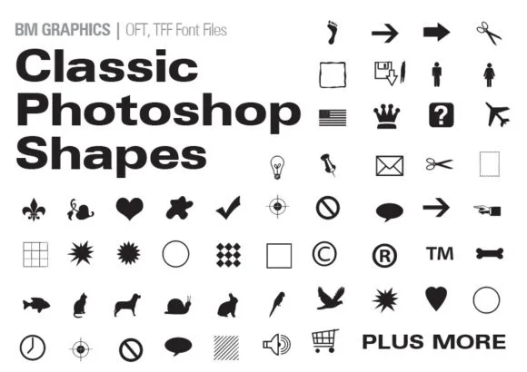 Classic Photoshop Shapes by GraphicsBam Fonts — Dingbats Font