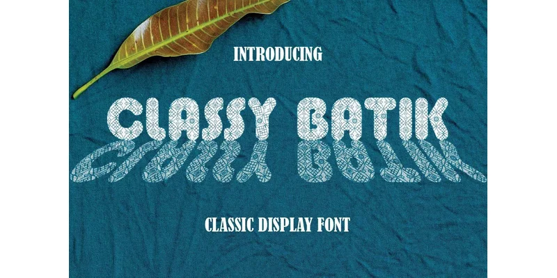 Classy Batik Font by Arzaq's Studio by Arzaq's Studio — Decorative Font