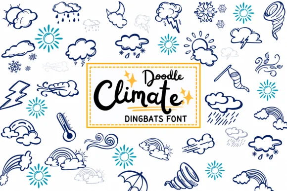 Climate Doodle by PraewDesigns — Dingbats Font