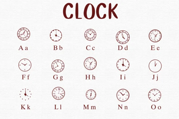 Clock by Nongyao — Dingbats Font — thumbnail 2