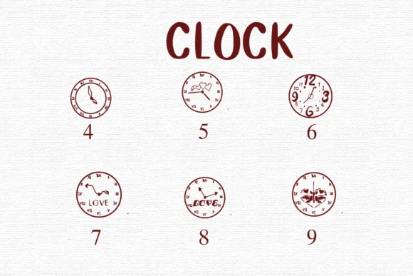 Clock by Nongyao — Dingbats Font — thumbnail 4
