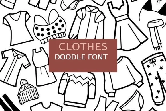 Clothes Doodle by digitalplannerland — Dingbats Font