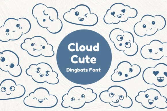 Cloud Cute by Nun Sukhwan — Dingbats Font