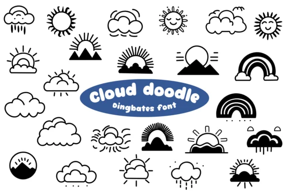 Cloud Doodle by Chonada — Dingbats Font