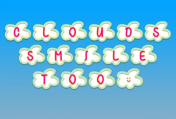 Clouds Smile Too by Misti — Dingbats Font