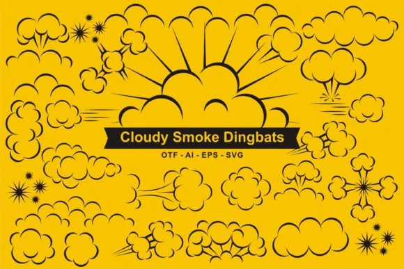 Cloudy Smoke by edywiyonopp — Dingbats Font