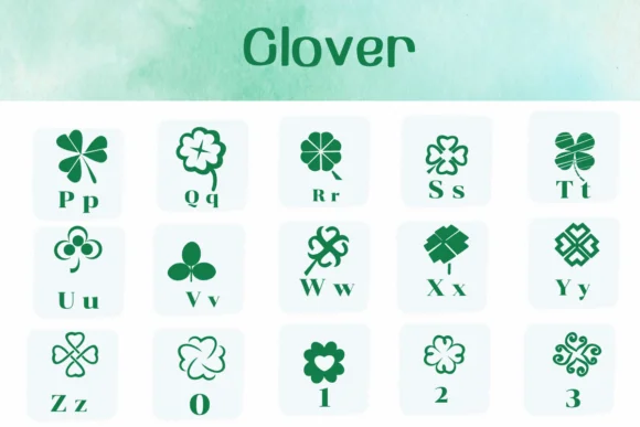 Clover by Ketsarin — Dingbats Font — thumbnail 3