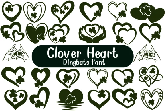 Clover Heart by Nongyao — Dingbats Font