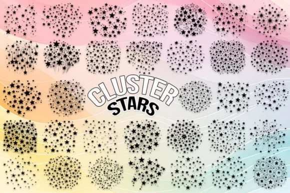 Cluster Stars by MOMAT THIRTYONE — Dingbats Font