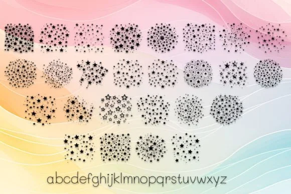 Cluster Stars by MOMAT THIRTYONE — Dingbats Font — thumbnail 3