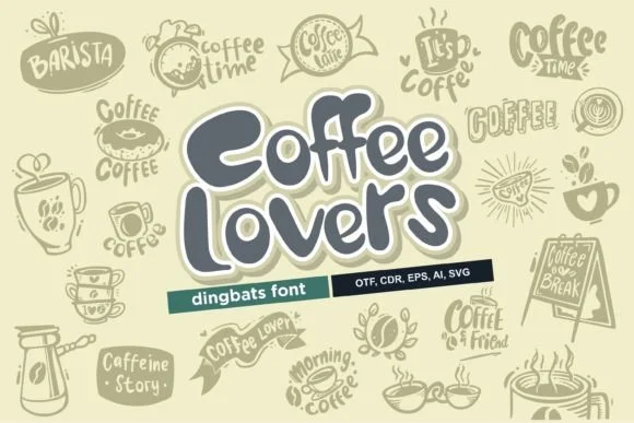 Cofee Lovers by onoborgol — Dingbats Font