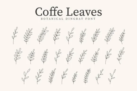 Coffe Leaves by CraftedType Studio — Dingbats Font