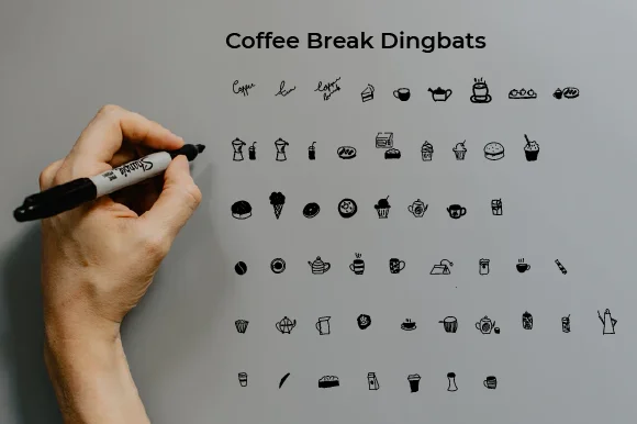 Coffee Break by Ciriative — Dingbats Font