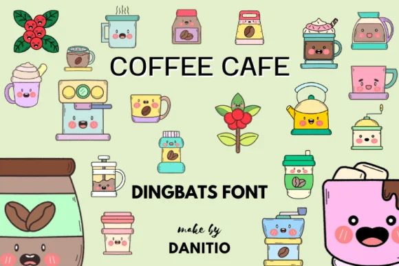 Coffee Cafe by danita.kukkai — Dingbats Font