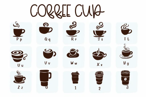 Coffee Cup by Sirinart — Dingbats Font — thumbnail 3