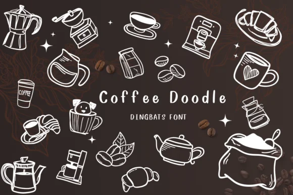 Coffee Doodle by CHANOK — Dingbats Font