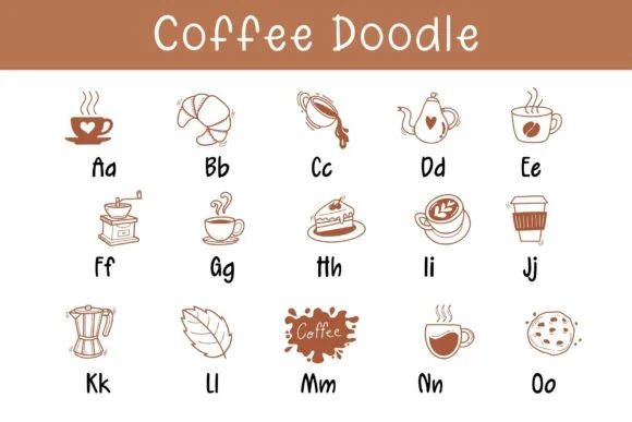 Coffee Doodle by Pui Art — Dingbats Font — thumbnail 2